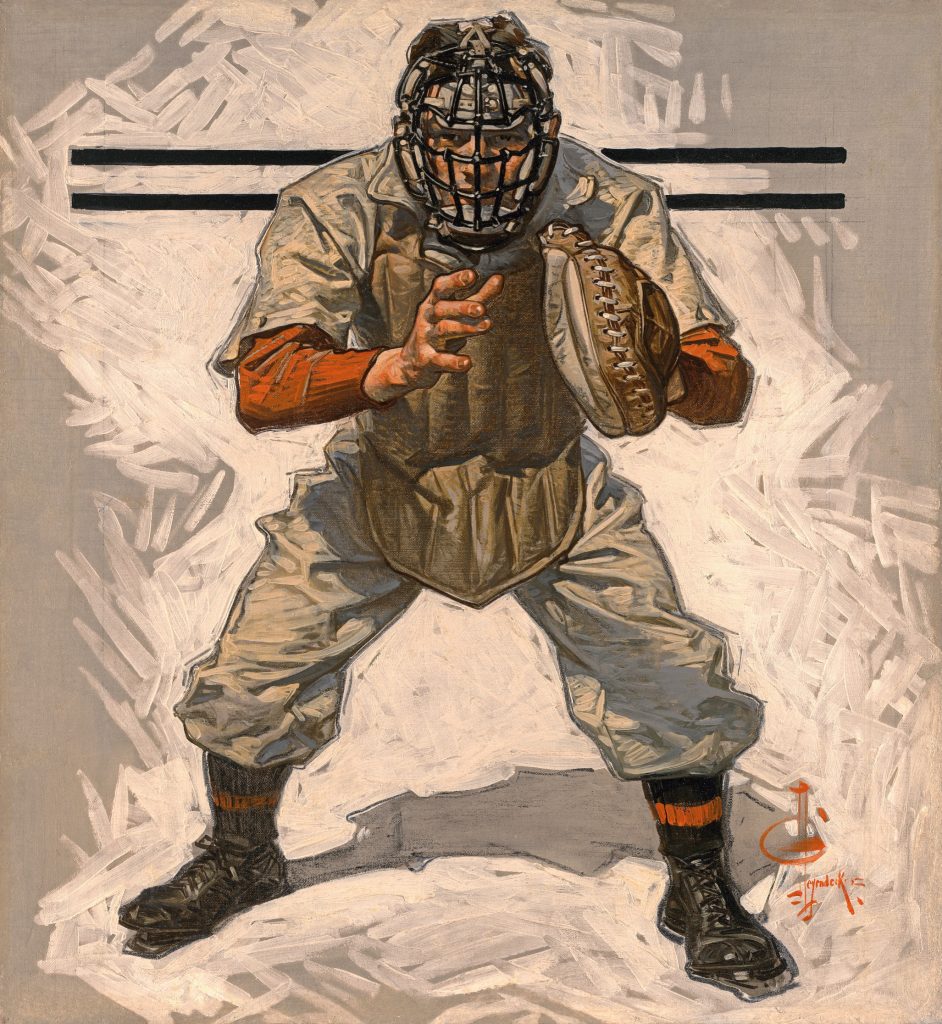 Baseball Catcher, J. C. Leyendecker, circa 1909, oil on canvas