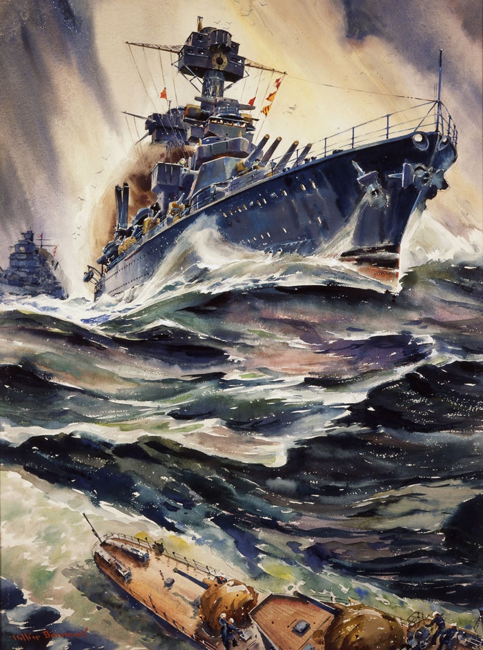 Backbone of Sea Power, Arthur Beaumont, 1941, The Irvine Museum Collection at the University of California, Irvine